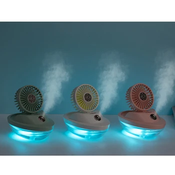 

Portable USB Fan flexible with air diffuser Adjustable Cooler Mini Fan Handy Desk Desktop USB Cooling mist Fan humidifier