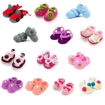 

Baby Casual Unisex Shoe Soft Exquisite Handmade Cute Breathable First Walkers Knit Shoes Winter Warm Bootie 0-18M
