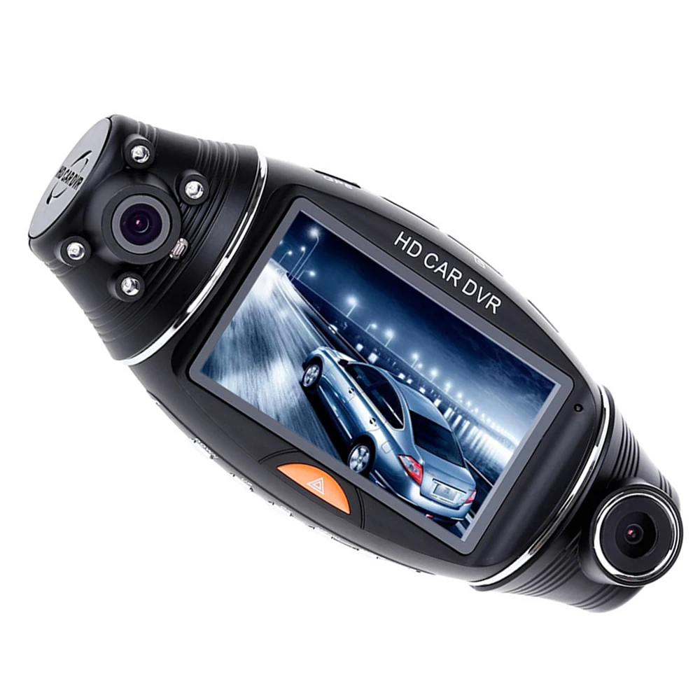 140 ° двойной объектив HD Авто DVR камера gps IR градусов ночного видения Автомобильный рекордер