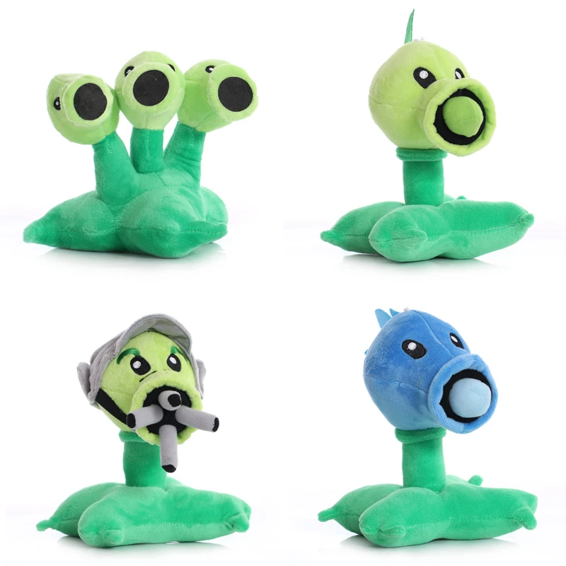 Plants Vs Zombies Gatling Pea Peashooter Plush Toy Kid's Birthday Xmas Gift 12" 