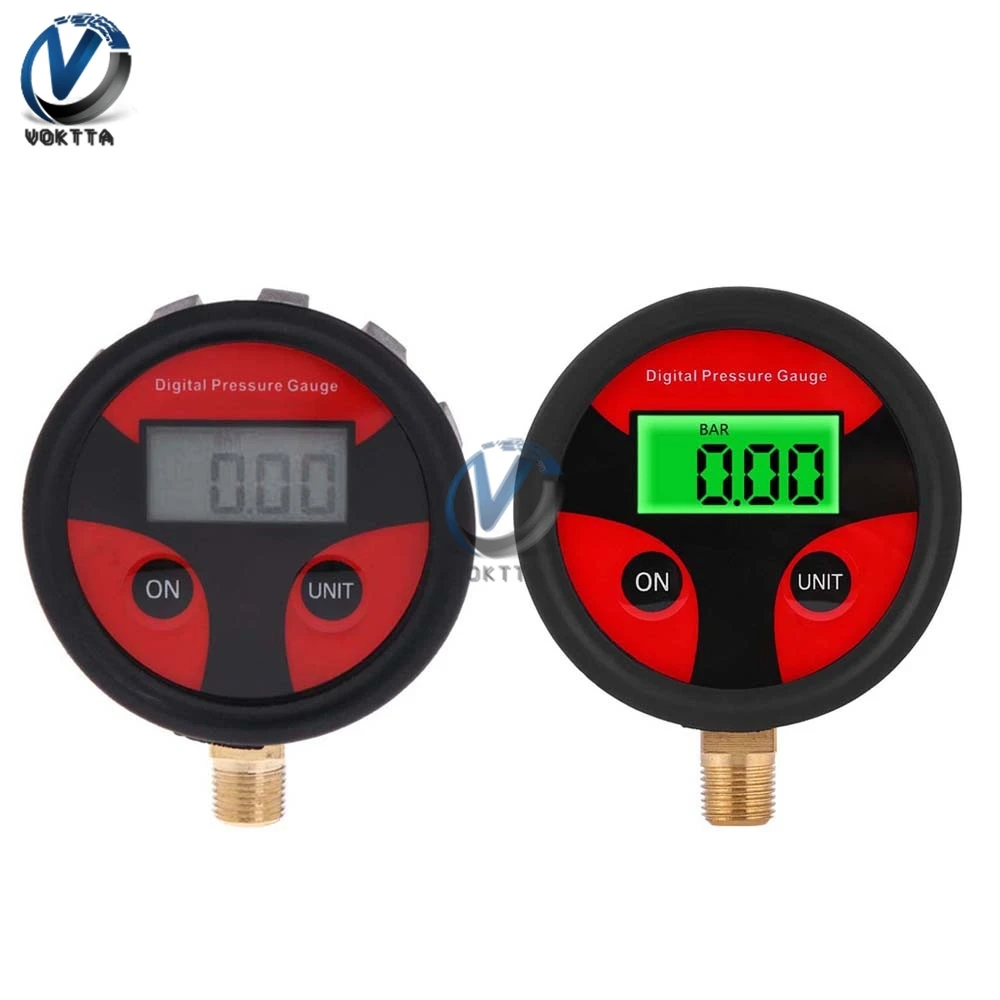 Manomètre Digital Pour Pneus Pinafresa 0-200 PSI - Précision 0.1 PSI, écran LCD Rétroéclairé, Filetage M11x1 - 7