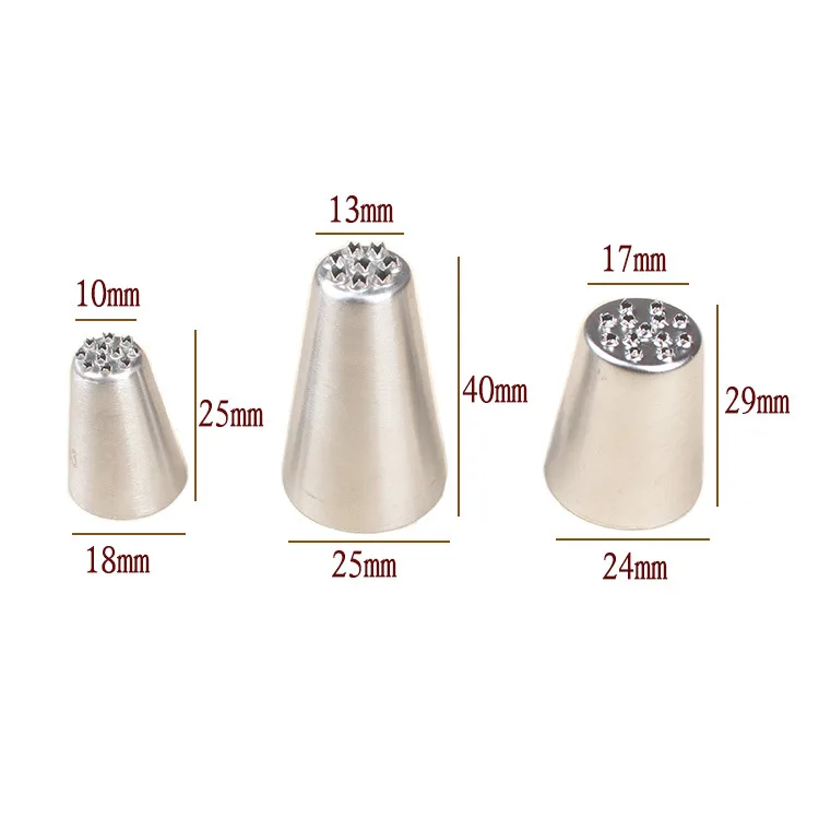 Metal Cake Decoration Tips Stainless Steel Piping Icing Nozzles Cake Fondant Decor Tip Nozzle