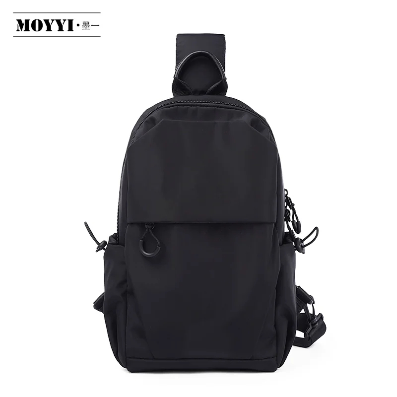 MOYYI, многофункциональные сумки через плечо, мужские нагрудные сумки, короткие походные мессенджеры, 7 карманов, водоотталкивающая сумка на плечо, Мужская зимняя сумка - Цвет: Black normal