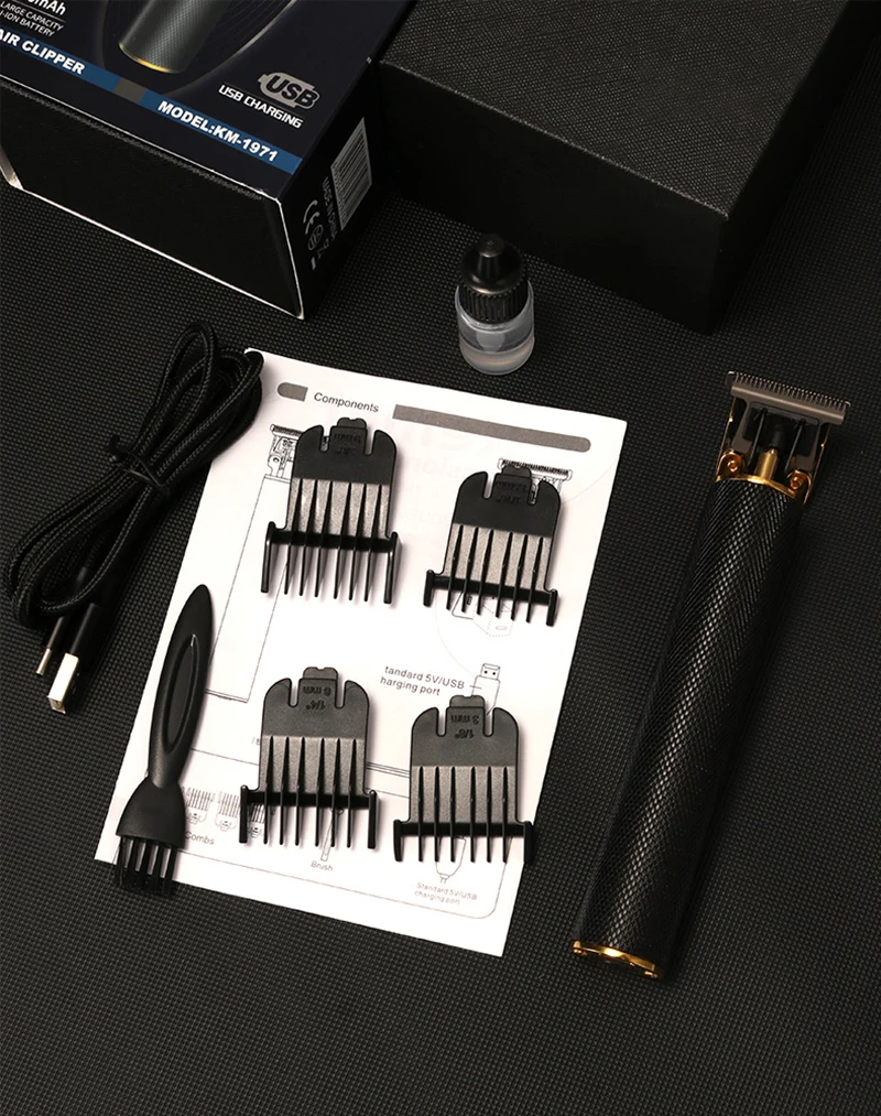 Kemei Pro Li T-Outlinergtx Cordless Hair Trimmer professional Hair Clipper Men beard Haircut Machine Barber Edge Pivot Motor-1-13