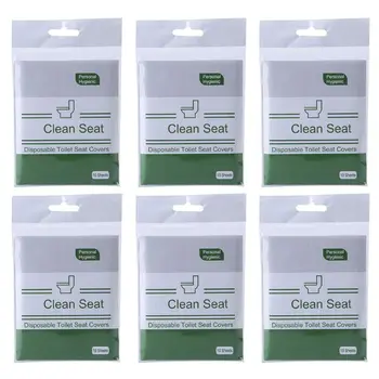 

60Pcs/6Pack Disposable Toilet Seat Covers Paper Mat Kids Adults Travel Biodegradable Flushable Sanitary Pad