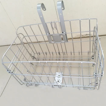 

Wire Mesh Detachable Bicycle Parts Easy Install Strong Load Accessories Plating Front Rear Bike Basket Frame Foldable Hanging