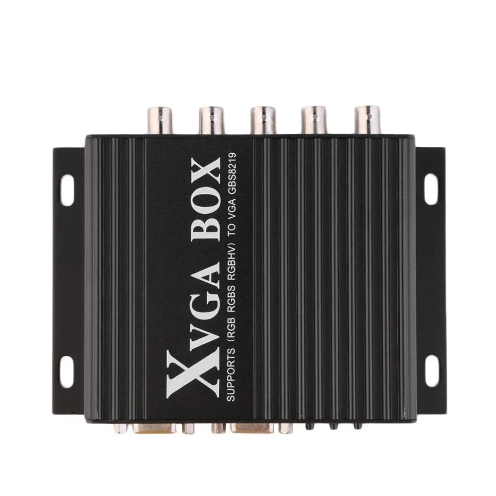 XVGA коробка RGB RGBS RGBHV MDA CGA EGA к VGA промышленный монитор видео конвертер с США штекер Адаптер Питания Черный цифровой