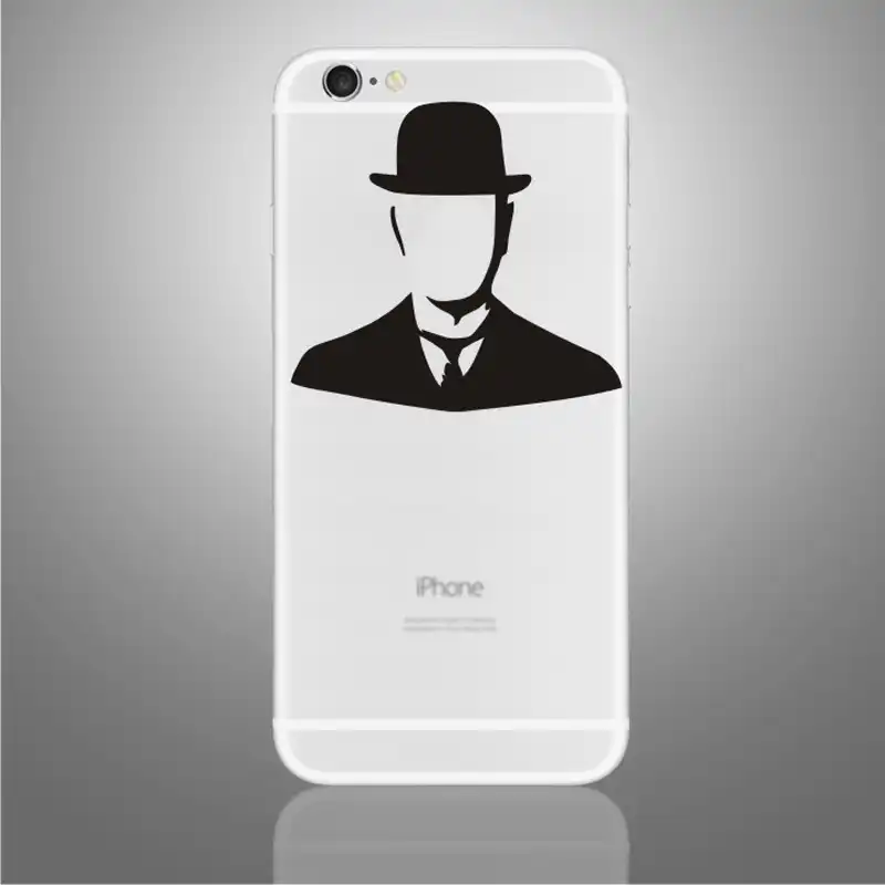Cartoon Black Vinyl Stickers For Iphone X For Iphone 6 7 8 Plus