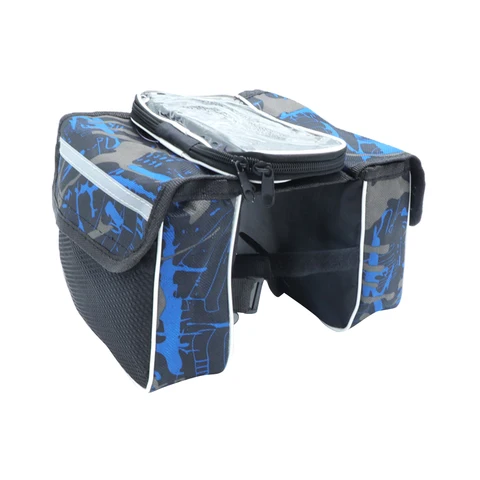 Bag Front Beam Package on The Tube Package Mountain Bike Bag Saddle Bag Riding Equipment Accessories Mobile Phone Bag