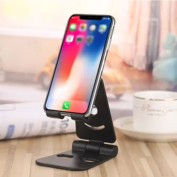 

Aluminum Metal Phone Holder Desktop Universal Non-slip Mobile Phone Stand Desk Hold for iPhone IPad Samsung Tablet