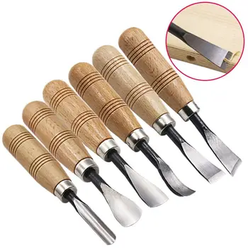 

6pcs/set Craft Knife DIY Carving KnifeWood Carving Wood Cut Knife Tool Set Hand Tools Chisel Set Knives Tool Set Woodworking