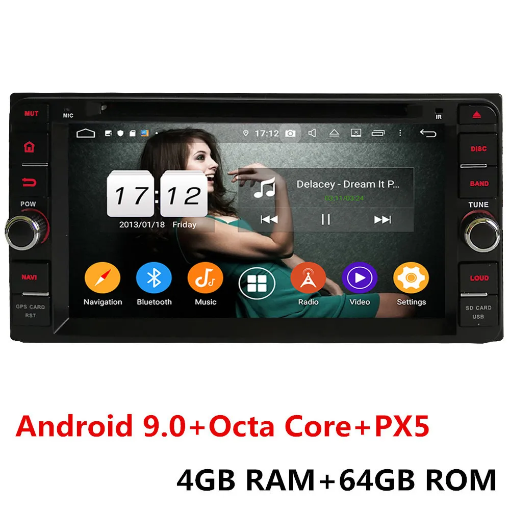 Klyde 4G Android 9,0 Восьмиядерный 4 Гб+ 64 Гб BT DSP автомобильный DVD мультимедийный плеер для Toyota Avanza Fortuner 4runner Sequoia FJ Cruiser - Цвет: 4GB RAM x 64GB ROM
