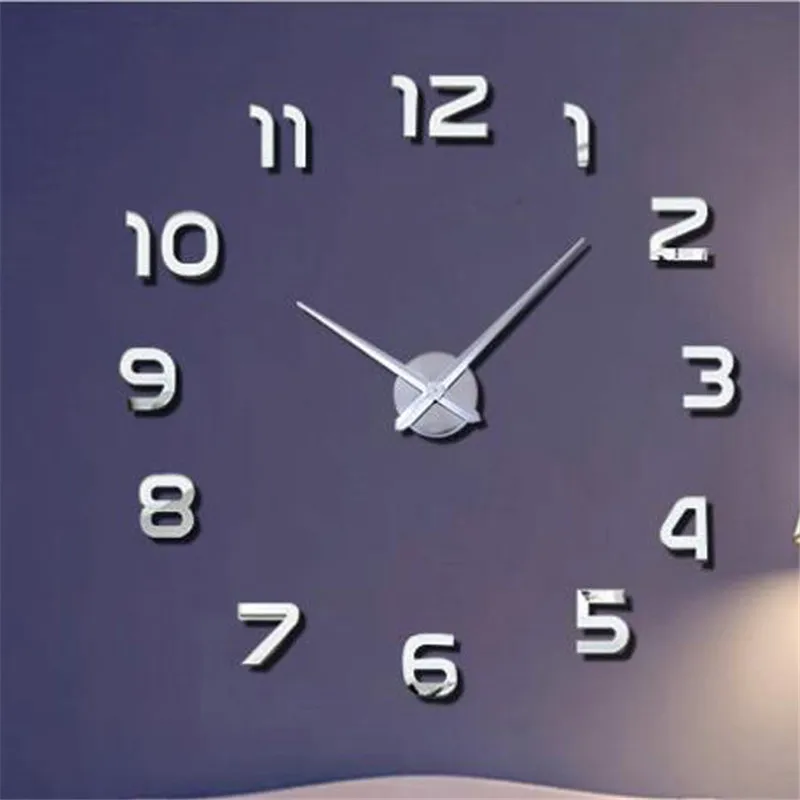 Часы настенные большого размера модные зеркальные украшения сделай сам в