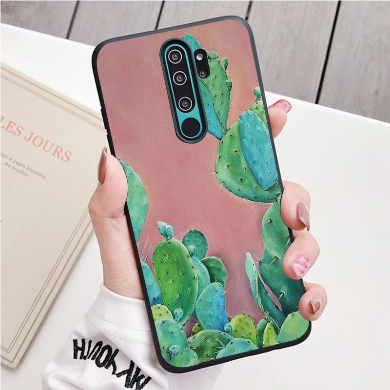 Dễ Thương Vật Có Hoa Xương Rồng Silicone Ốp Lưng Điện Thoại Redmi Note 9 8 7 Pro S 8T 7A Bao xiaomi leather case glass Cases For Xiaomi