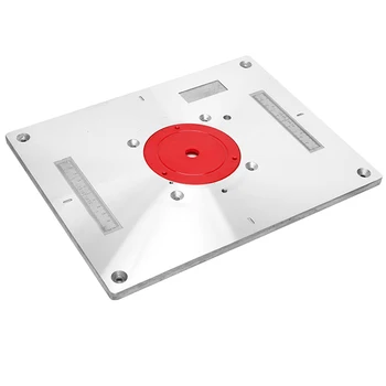 

Electric Wood Milling Trimming Machine Flip Plate Guide Table Aluminum Router Insert Plate For Woodworking Work Bench