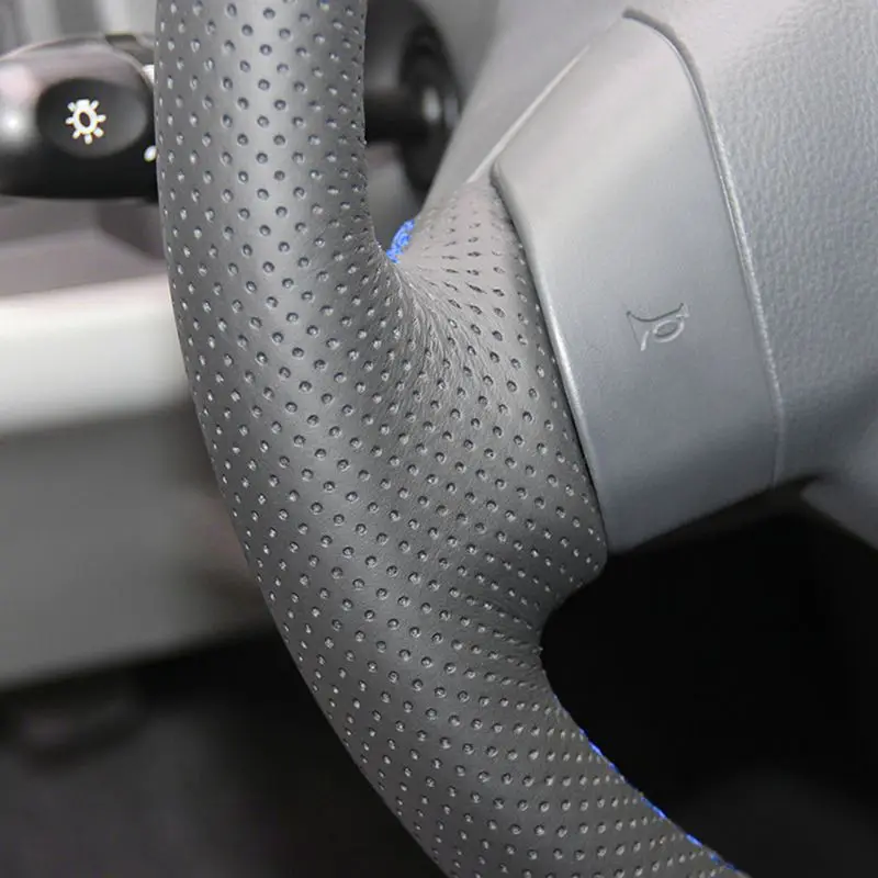 Ручной работы черный мягкий искусственный кожаный чехол рулевого колеса автомобиля для Suzuki Alto 2009- Swift 2005-2011 Opel SX4 2006-2013