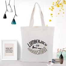 Текстовый Тип холщовая вместительная сумка для покупок сумка с пользовательским принтом текстовый логотип DIY ежедневное использование экологическая многоразовая утилизация сумки