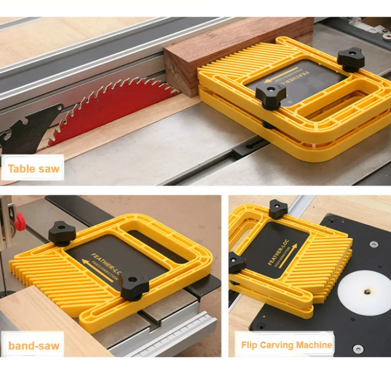 Lengthen Feather Loc board set Double Featherboards Miter Gauge Slot woodworking engraving tools for Circular Saw Cuts
