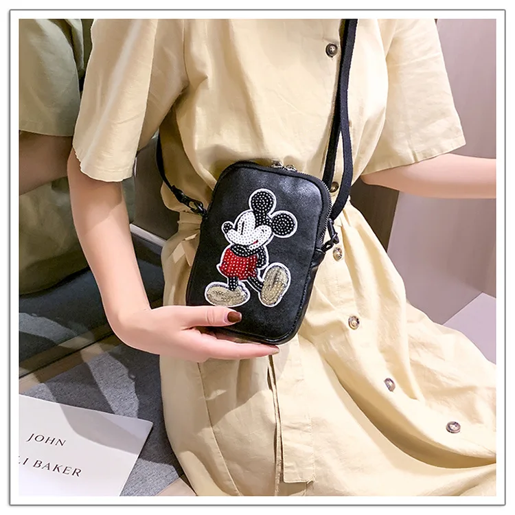 Disney minnie модная женская сумка-мессенджер на плечо, женская сумка для монет, сумка для покупок, сумка для телефона