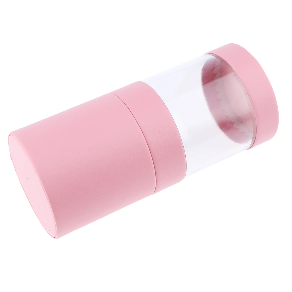 1Pc Makeup Brush Holder Organizer - Cosmetics Brushes Storage Solution / Portable Empty Storage Container With Lid, PU Cover