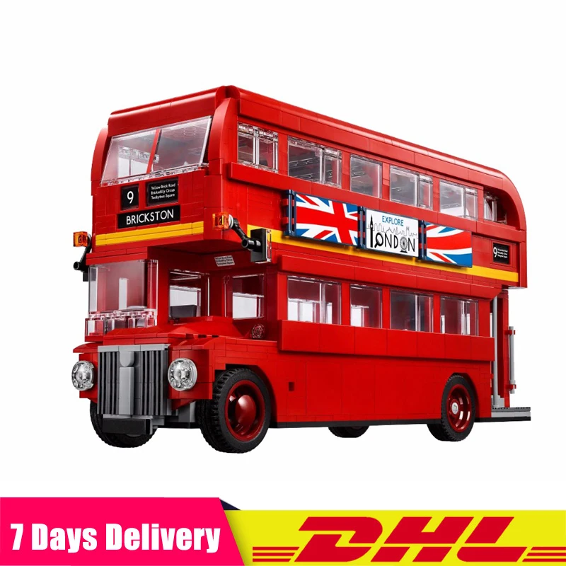 

IN Stock The London Bus 1716 Pcs Genuine Technic Series Set Building Blocks Bricks Toys Model Gifts Legoings 21045 10258
