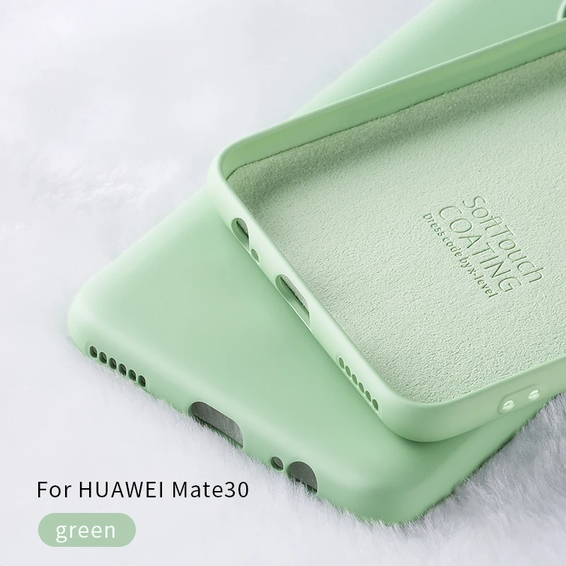 X-level жидкий силиконовый чехол для huawei mate 30 Pro мягкий гелевый резиновый Тонкий матовый чехол для huawei mate 30 Pro - Цвет: green