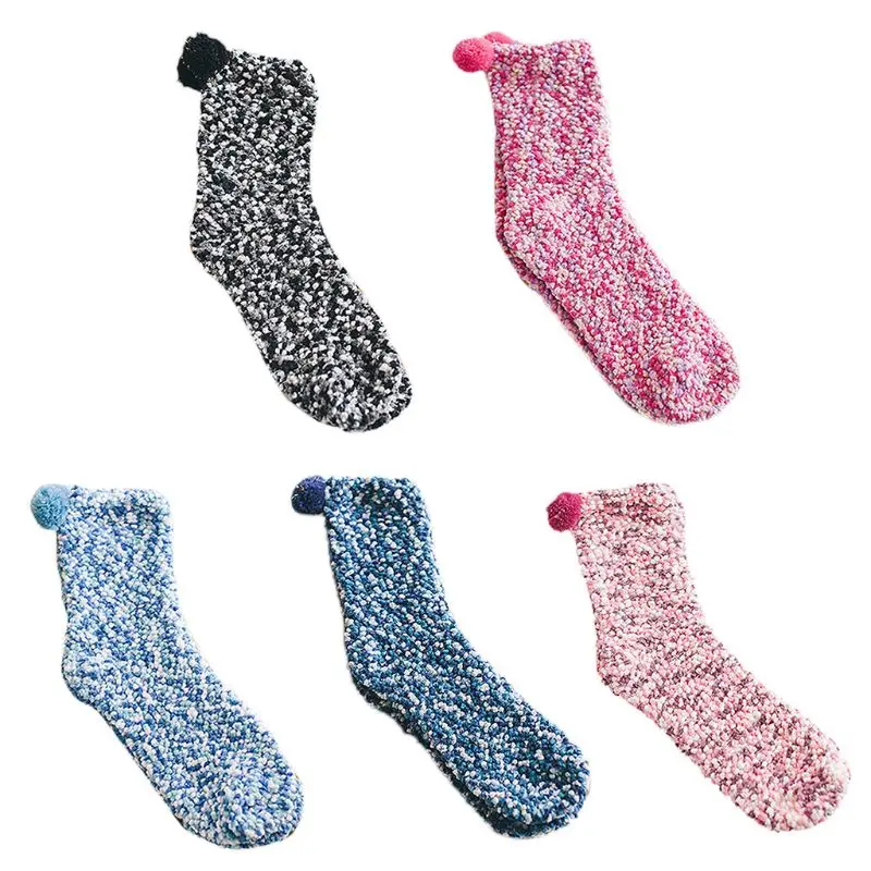 Бархатная тапочка кораллового цвета с помпоном для женщин и девочек