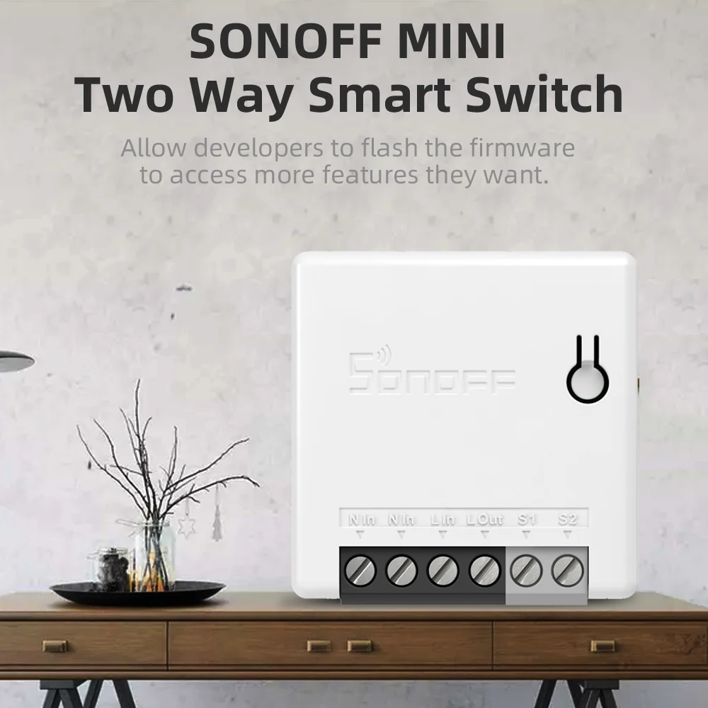 Умный мини выключатель ITEAD SONOFF двухсторонний дистанционный переключатель с Wi