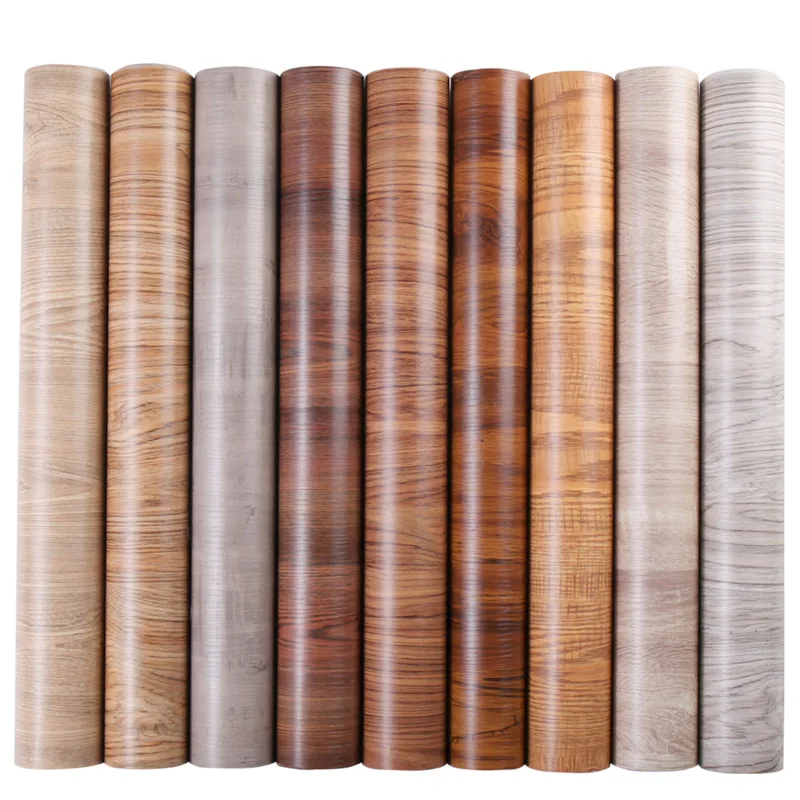 

Thickened Waterproof Self-adhesive Wallpaper Color Filming Old Furniture Wardrobe Desk Renovation Sticker Paper Wooden Sticker