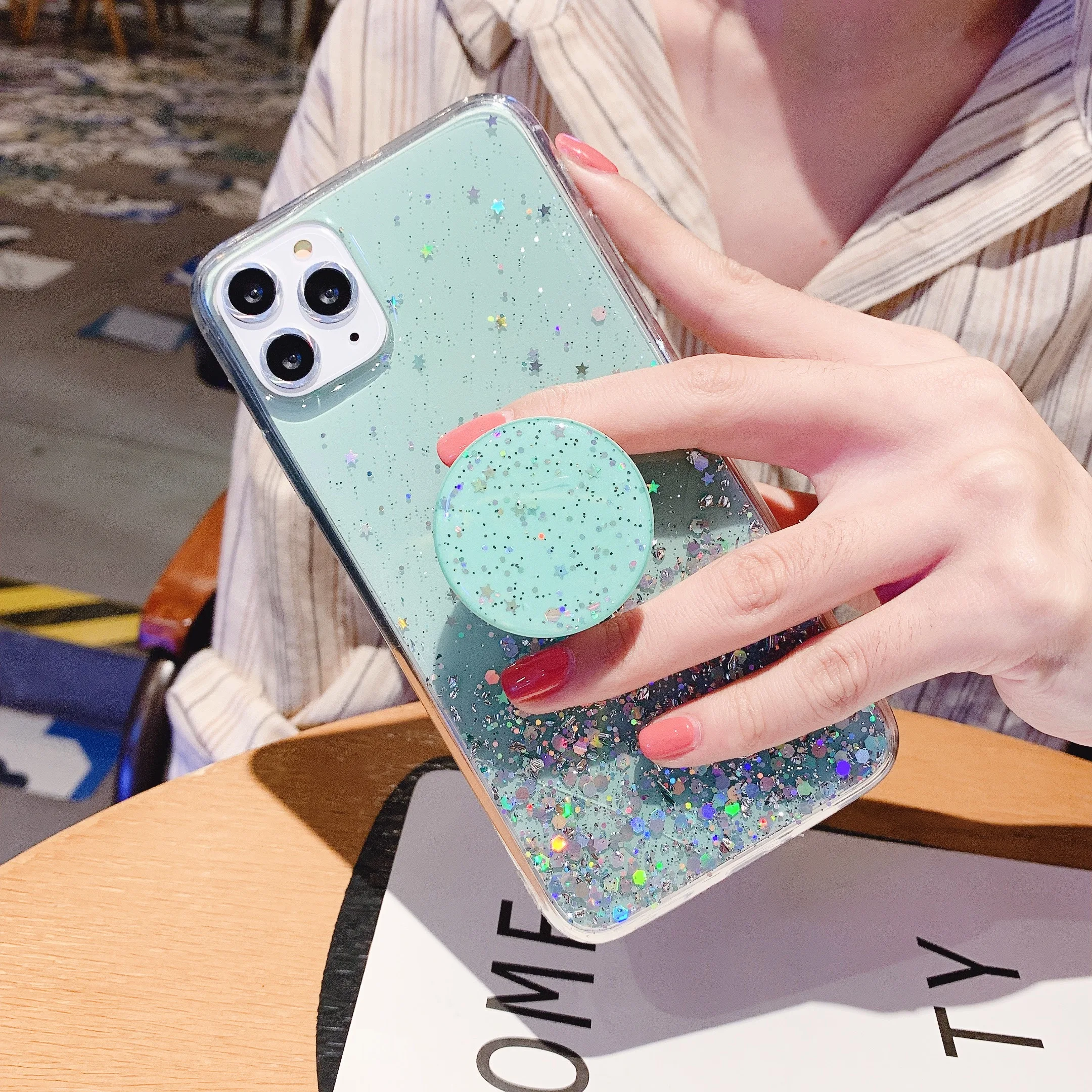 For Samsung Note10 pro note8 note9 Blingbling Glitter Stand Holder Phone case TPU Clear DIY Cute Bling Sequins S8 S9 Coque Funds For Samsung Note10 pro note8 note9 Blingbling Glitter Stand Holder Phone case TPU Clear DIY Cute Bling Sequins S8 S9 Coque Funds