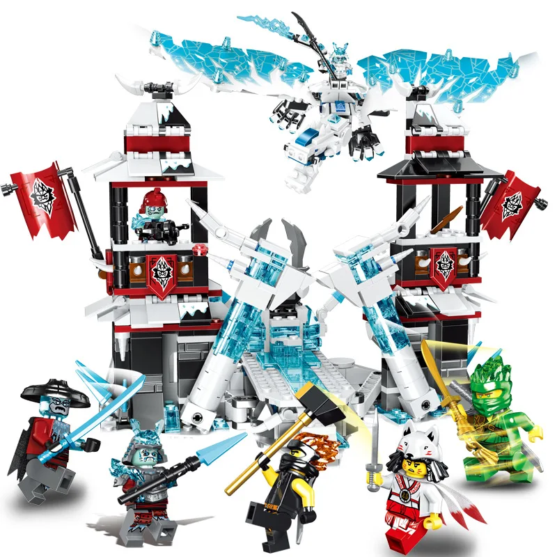 

849PCS Ninja King's Castle Building Blocks Toys for Children Compatible Legoinglys Mini Figures Ninjagoes Bricks Kits
