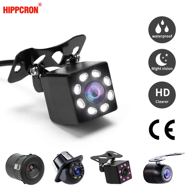Hippcron-Caméra de recul pour voiture, vision nocturne infrarouge pour stationnement, CCD, étanche HD, recul automatique universel 1