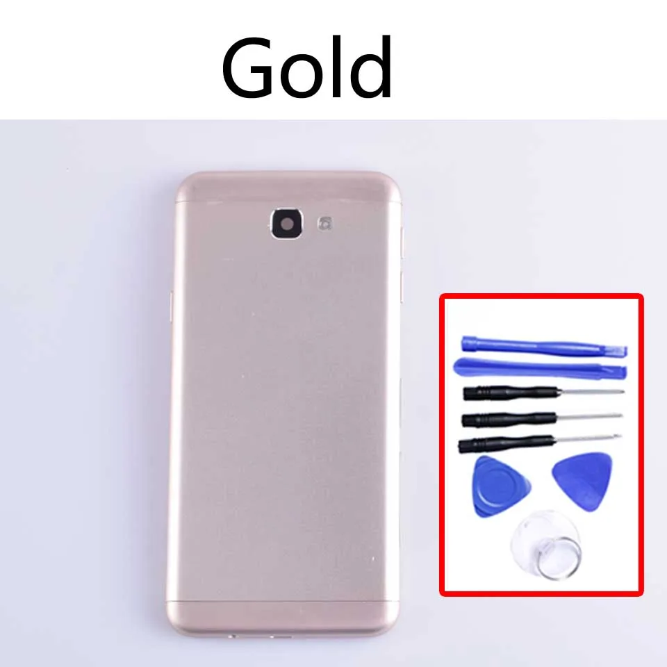 J5Prime для Samsung Galaxy J5 Prime G570 G570K корпус крышка батареи задняя крышка чехол задняя дверь шасси оболочка - Цвет: Gold-With tool