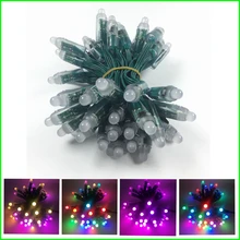 500 шт. нитей 12 мм WS2811 2811 IC светодиодный Пиксели модульная гирлянда светильник зеленый провод кабель IP68 5V Праздники/рождественскую тематику, раздел-/фестиваль