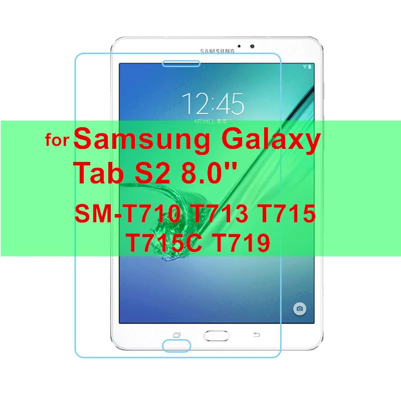 С уровнем твердости 9H закаленное Стекло для Samsung Galaxy Tab S6 10,5 Экран протектор для Samsung Galaxy Tab S5E S4 S3 S2 S T830 T835 T720 T710 - Цвет: Tab S2 8.0 T710