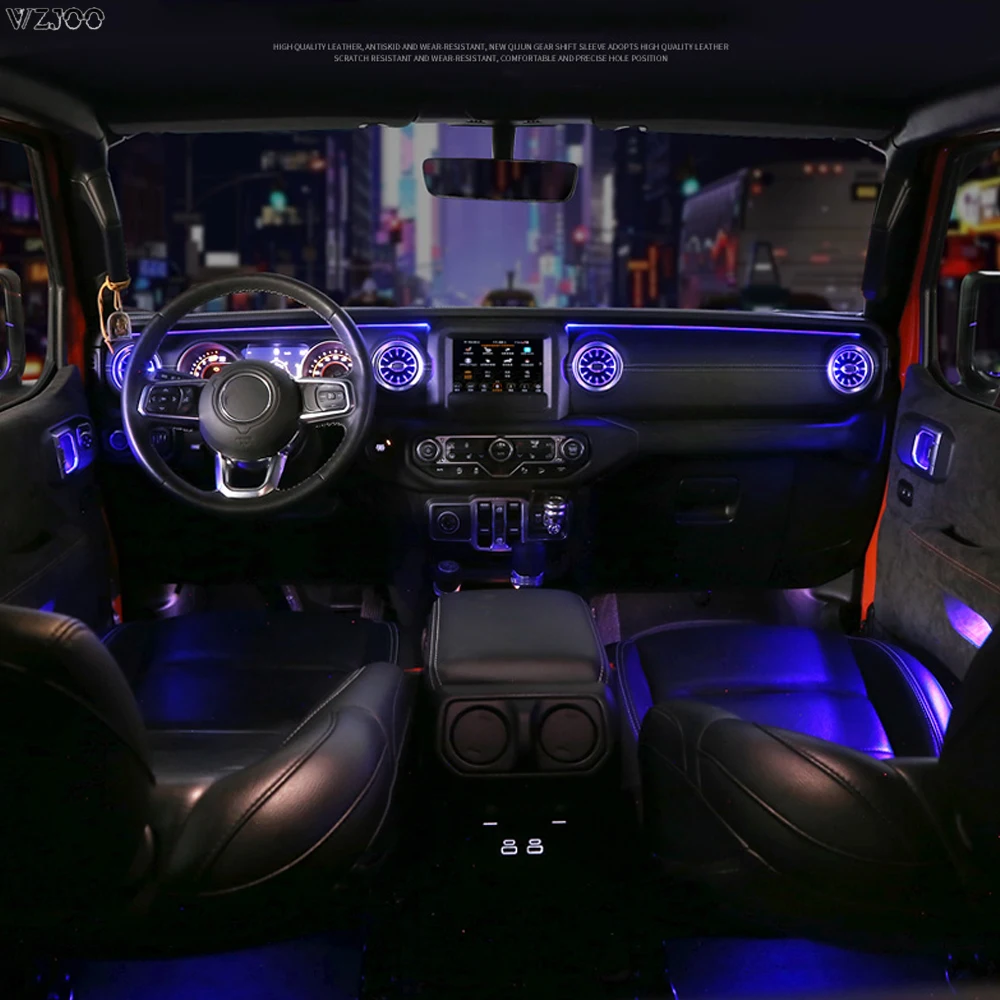 64color Led Ambient Light For Jeep Wrangler Jk Jl 2007-2022 Turbine Air  Vent Dedicated Decorativeambient Lamp Lights Illuminated - Decorative Lamps  & Strips - AliExpress