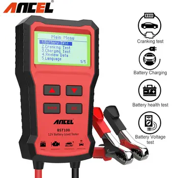 

Ancel BST100 Car Battery Tester 12V 100 to 2000CCA auto Battery Diagnostic tools for Charging Starting Systems PK KW600