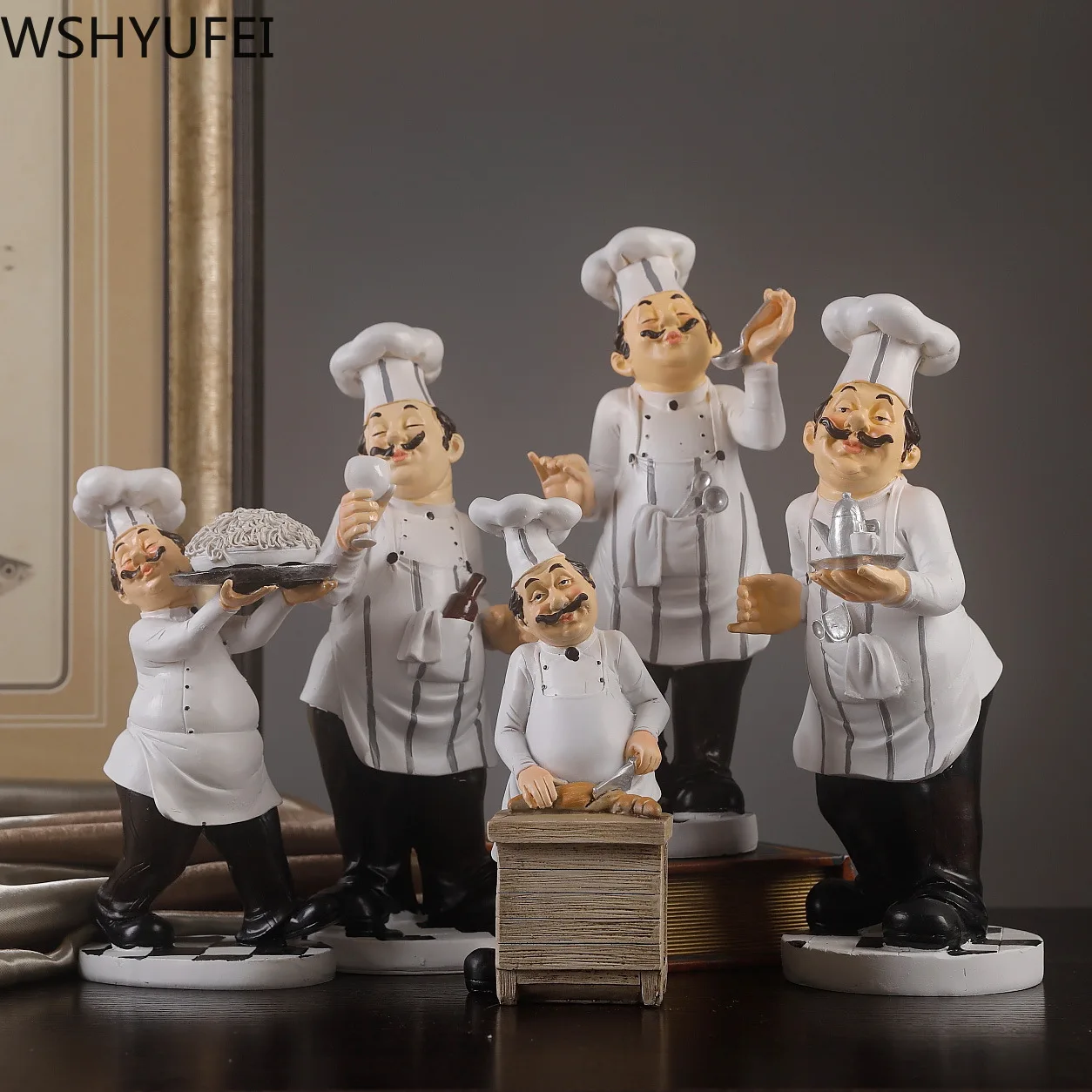 Фигурка шеф-повара из смолы для украшения дома Кухонное украшение открывалка