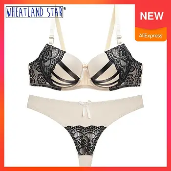 

Push Up Bra and Thong Set Underwire Bra Plus Size Underwear Sets Women Hot Brassieres Woman Lingerie 2020 Underwear & Sleepwears