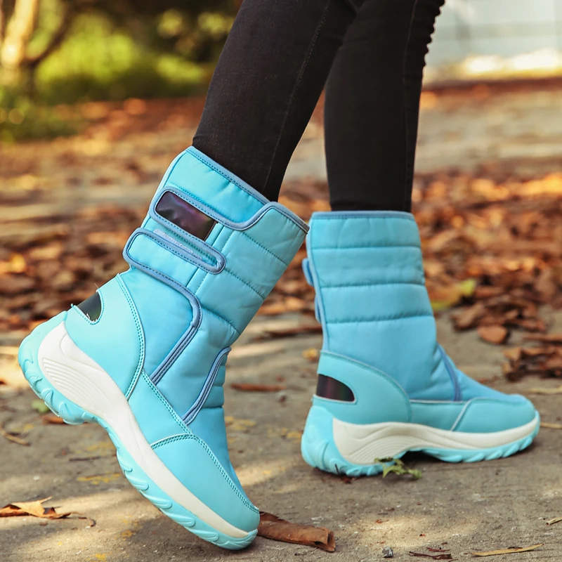 E TOY/лыжные ботинки с надписью; женские зимние ботинки на меху; зимняя обувь; женские модные водонепроницаемые ботинки на платформе; теплые плюшевые ботинки; размер 42