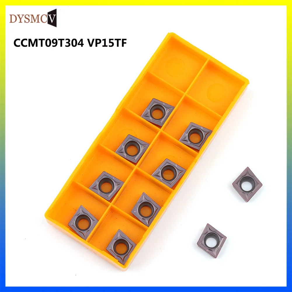 10 шт. CCMT09T304 VP15TF внутренние карбидные вставки токарный инструмент CCMT 09T304 станок с ЧПУ фрезерные