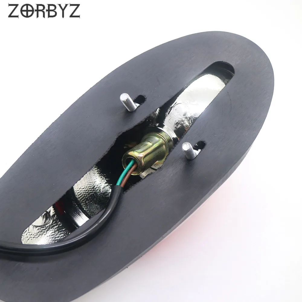 Задний стоп светильник ZORBYZ для мотоцикла хромированный с красными линзами Kawasaki