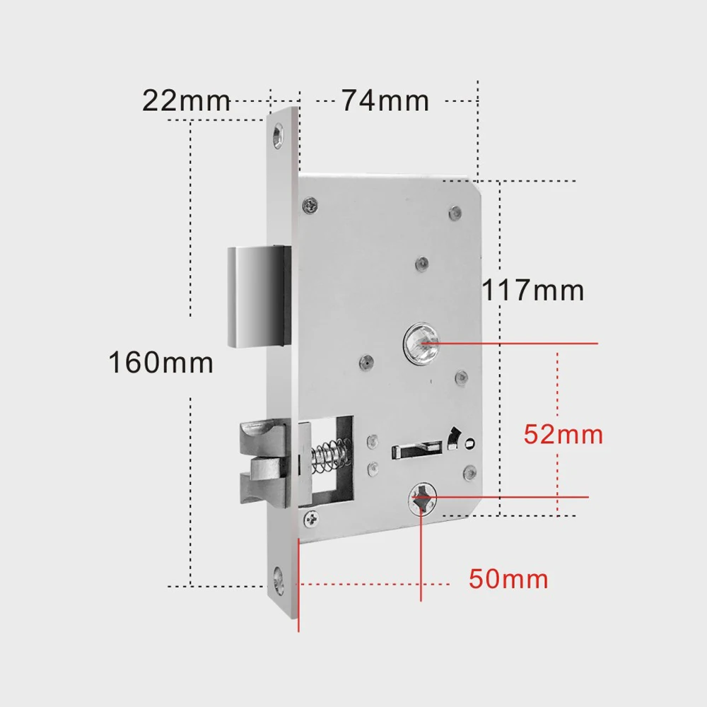 PINE WORLD 5052 6052 корпус замка из нержавеющей стали смарт отпечатков пальцев комплектующие дверного замка подходит для Q202
