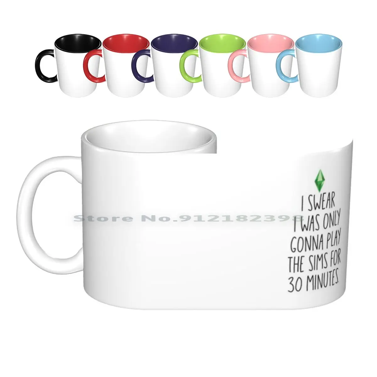 The Sims Mood 30 Min Tazze In Ceramica Tazze Da Caffè Tazza Da Tè Al Latte 4 Logic Humor Plumbob
