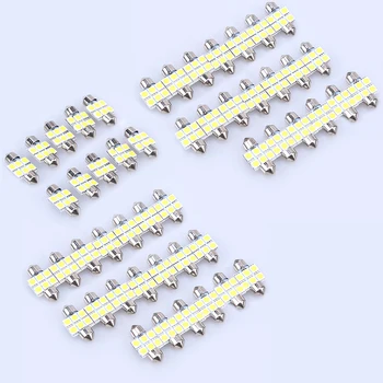 

50x 31mm 6SMD 5050 Auto/Vehicle/Car LED Interior Dome Festoon License Plate Number Lights Reading Lamps Bulbs White