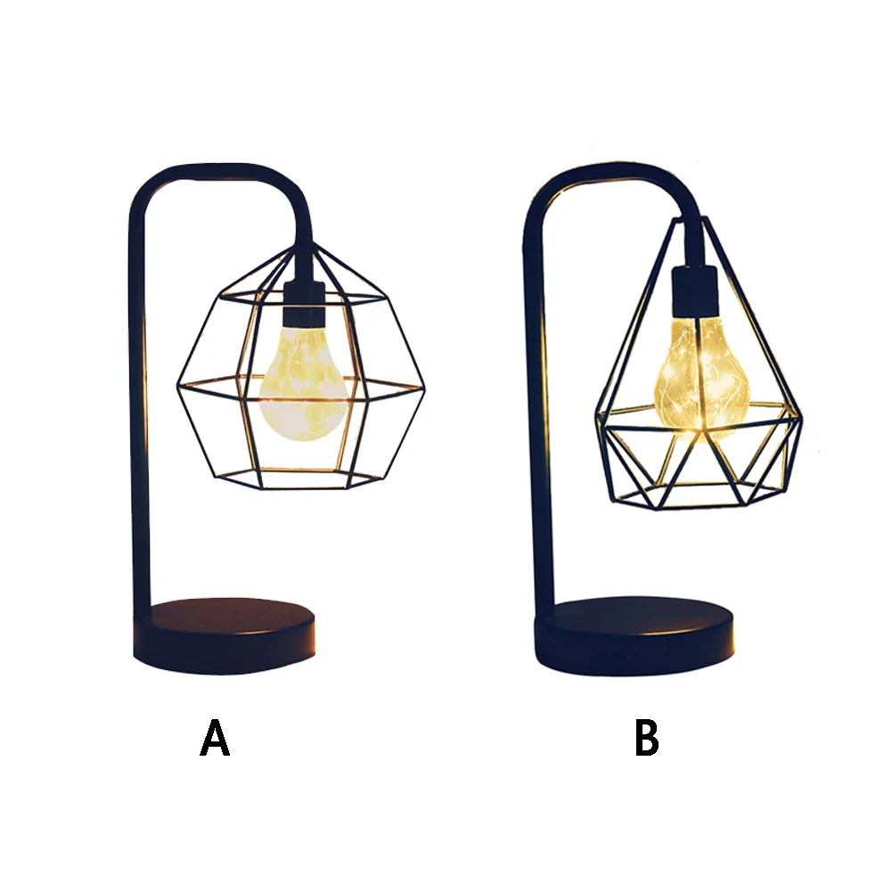 Настольная лампа для чтения в стиле ретро, для отеля, общежития, ресторана, в скандинавском стиле, для гостиной, для спальни, настольная лампа, многофункциональная, железная, художественная