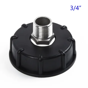 

Black IBC Tote Tank Connector Drain Adapter Thread Cap Garden Hose Accessories