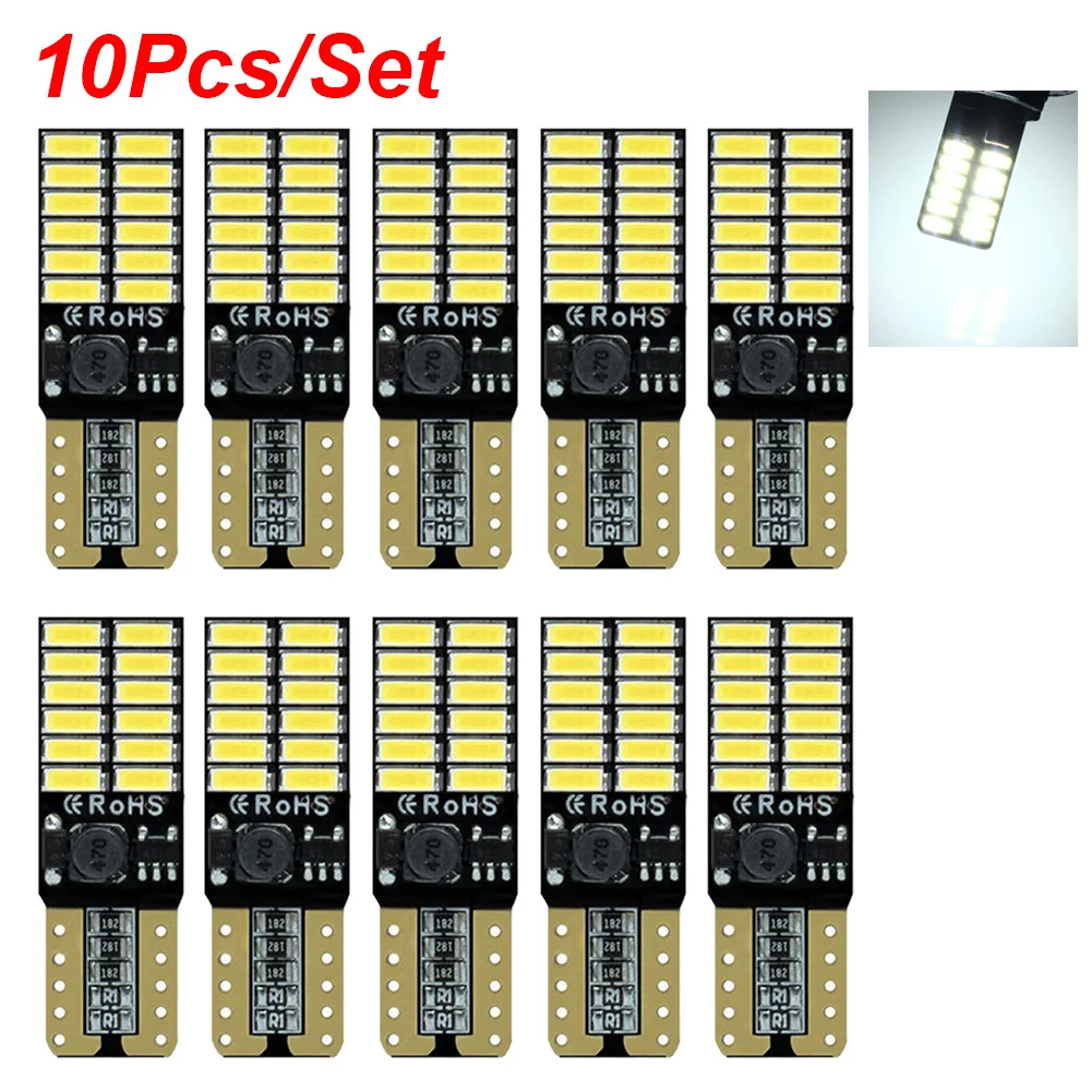 10 / 2pcs T10 Led Birne Canbus 5w5 Auto Led Signal Licht 12V 6000K  Nummernschild Lichter Weiß Rot Gelb Innere Kuppel Leselampen