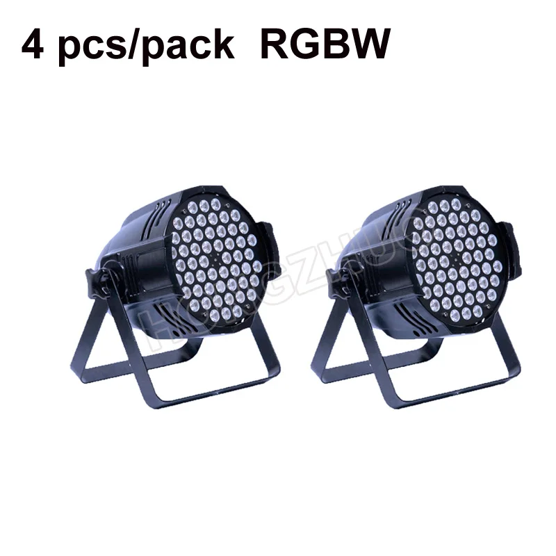 2 pcs rgbw 4 шт. светодиодный Par 54x3 Вт RGBw цветной светильник ing стробоскоп DMX контроллер для дискотеки DJ музыка вечерние Клубные танцы пол бар затемнение сценический светильник - Цвет: 2 pcs rgbw