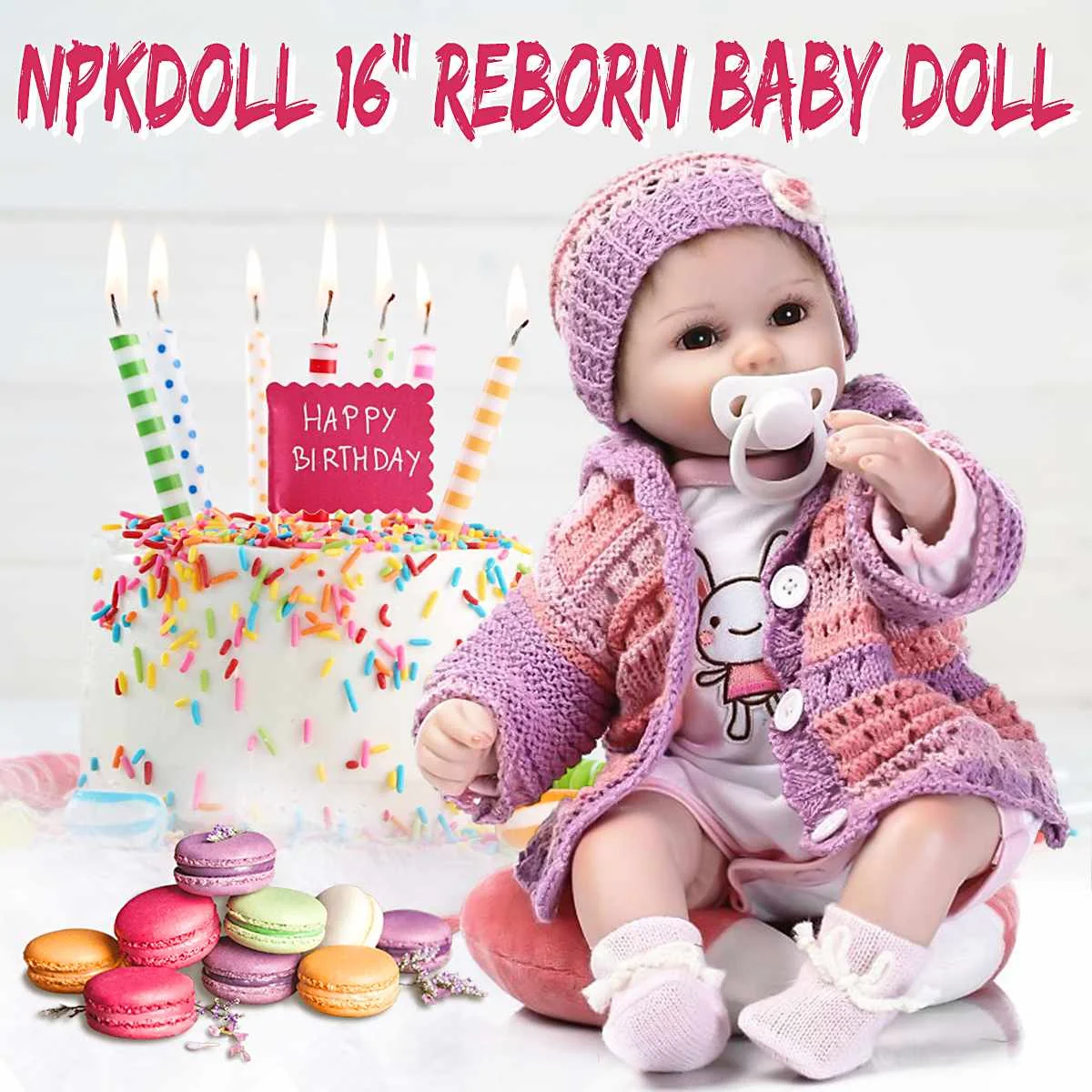 

16inch 40CM Soft Silicone Newborn Baby Reborn Doll Babies Dolls Lifelike Real Baby Doll for Children Birthday Christmas Gifts